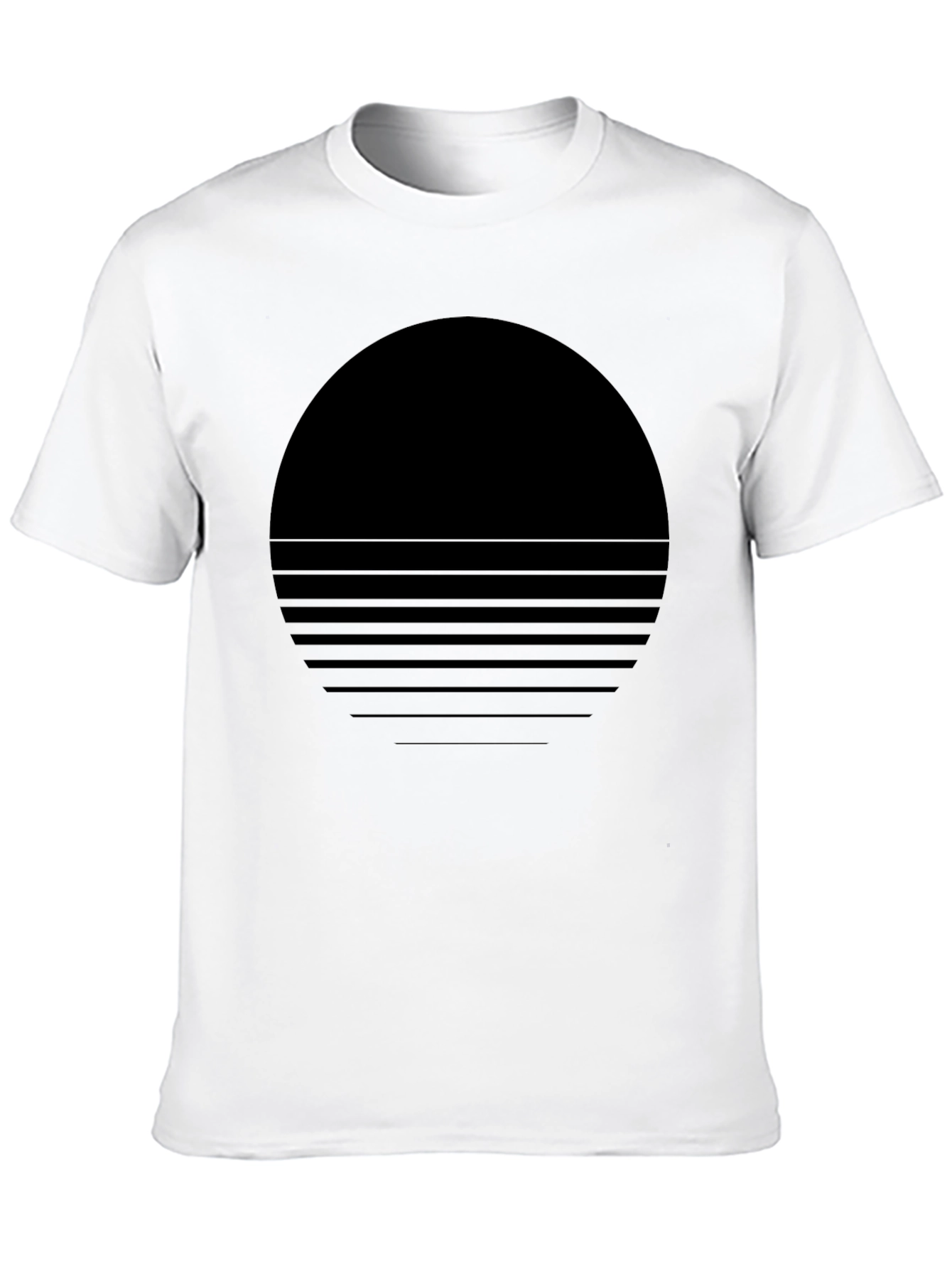 Retro Sunset Graphic Tee - Black