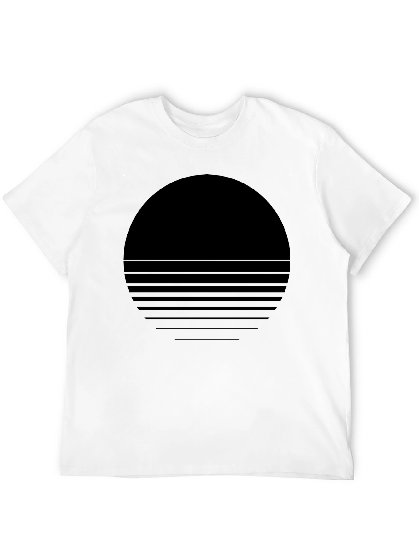 Retro Sunset Graphic Tee - Black