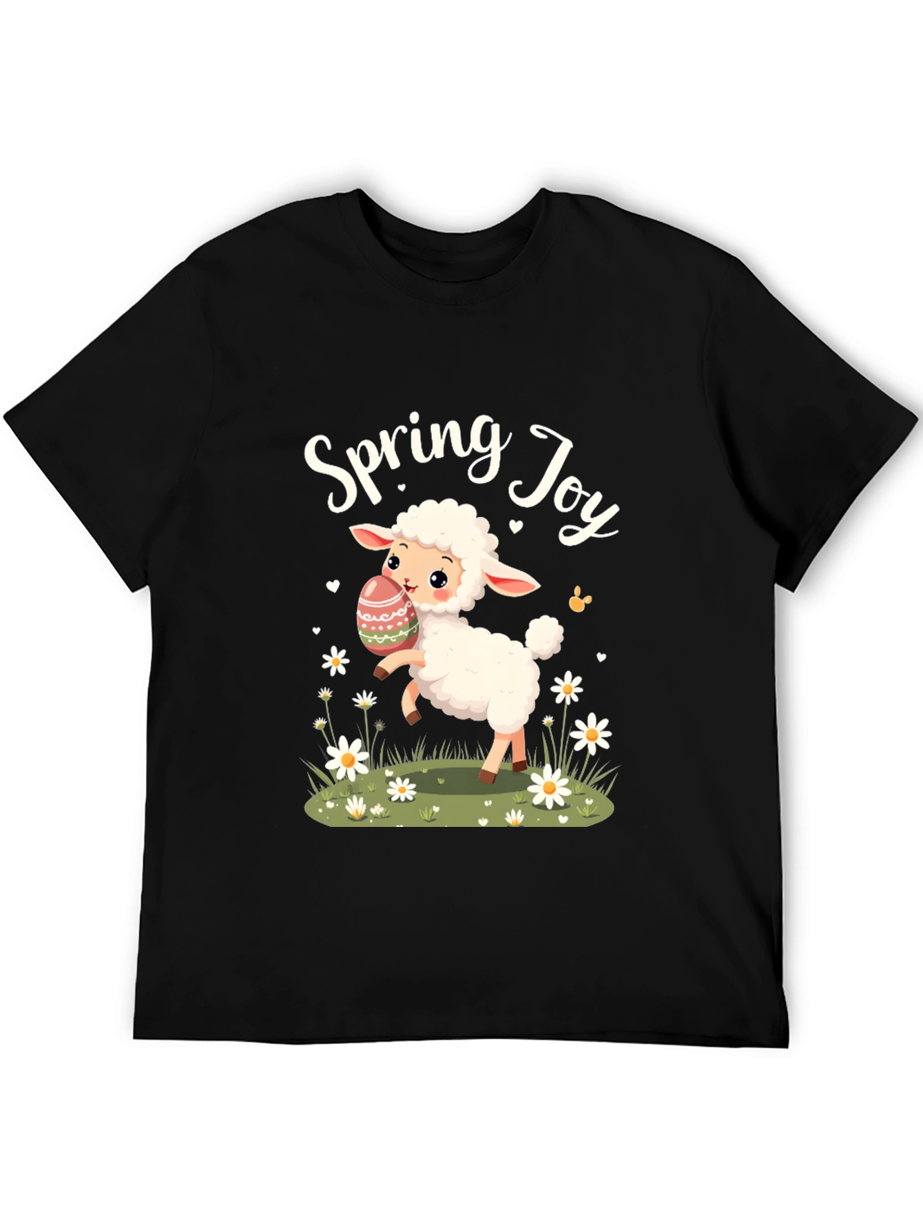 Spring Joy Easter Lamb Graphic T-Shirt