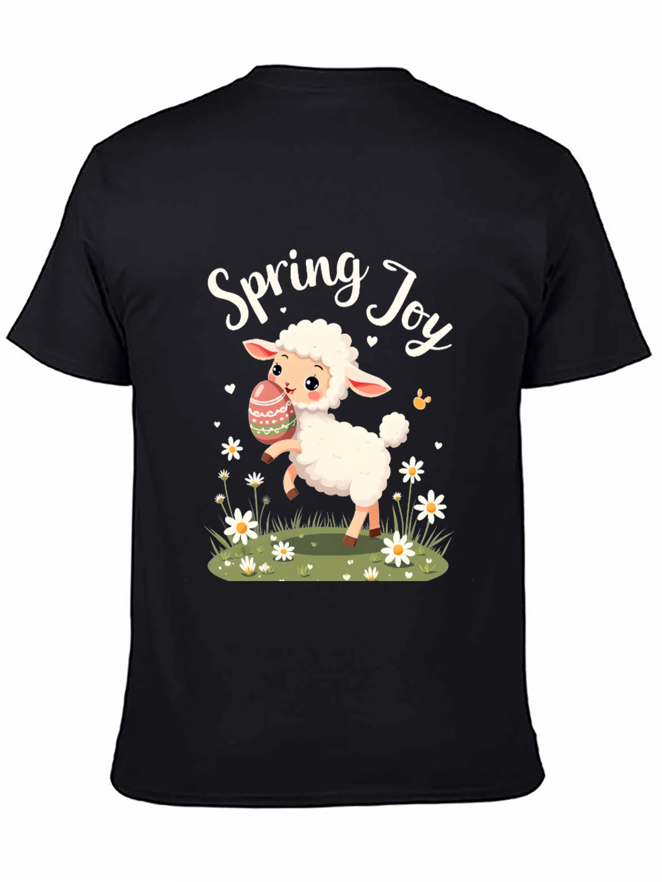 Spring Joy Easter Lamb Graphic T-Shirt