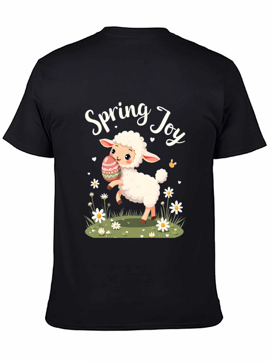 Spring Joy Easter Lamb Graphic T-Shirt