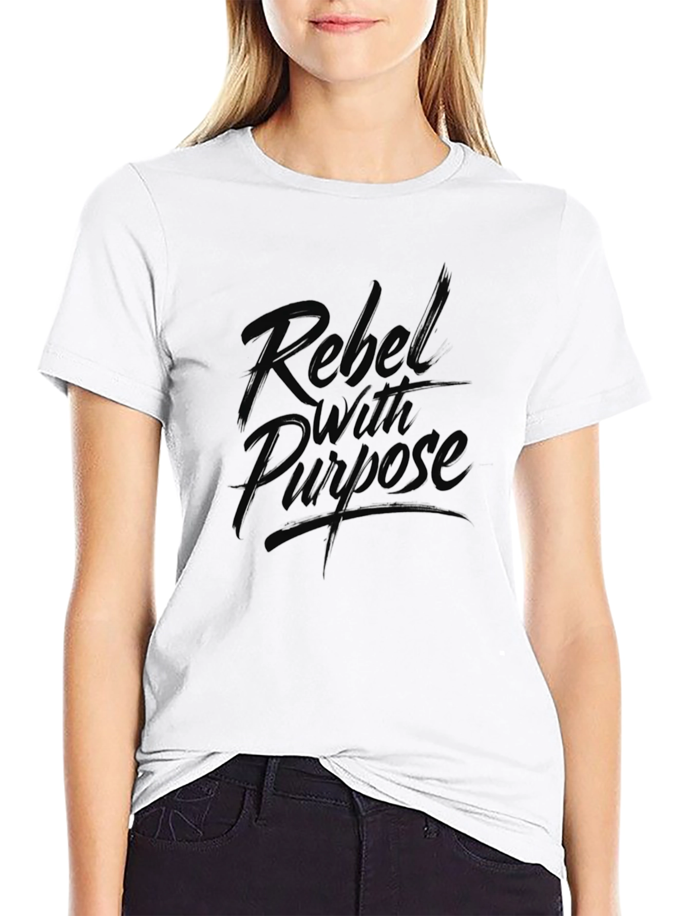 Rebel With Purpose Graphic Tee - Black