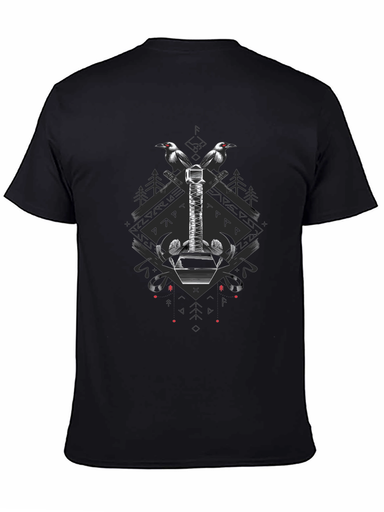 Hammer Graphic Tee - Black Cotton Blend