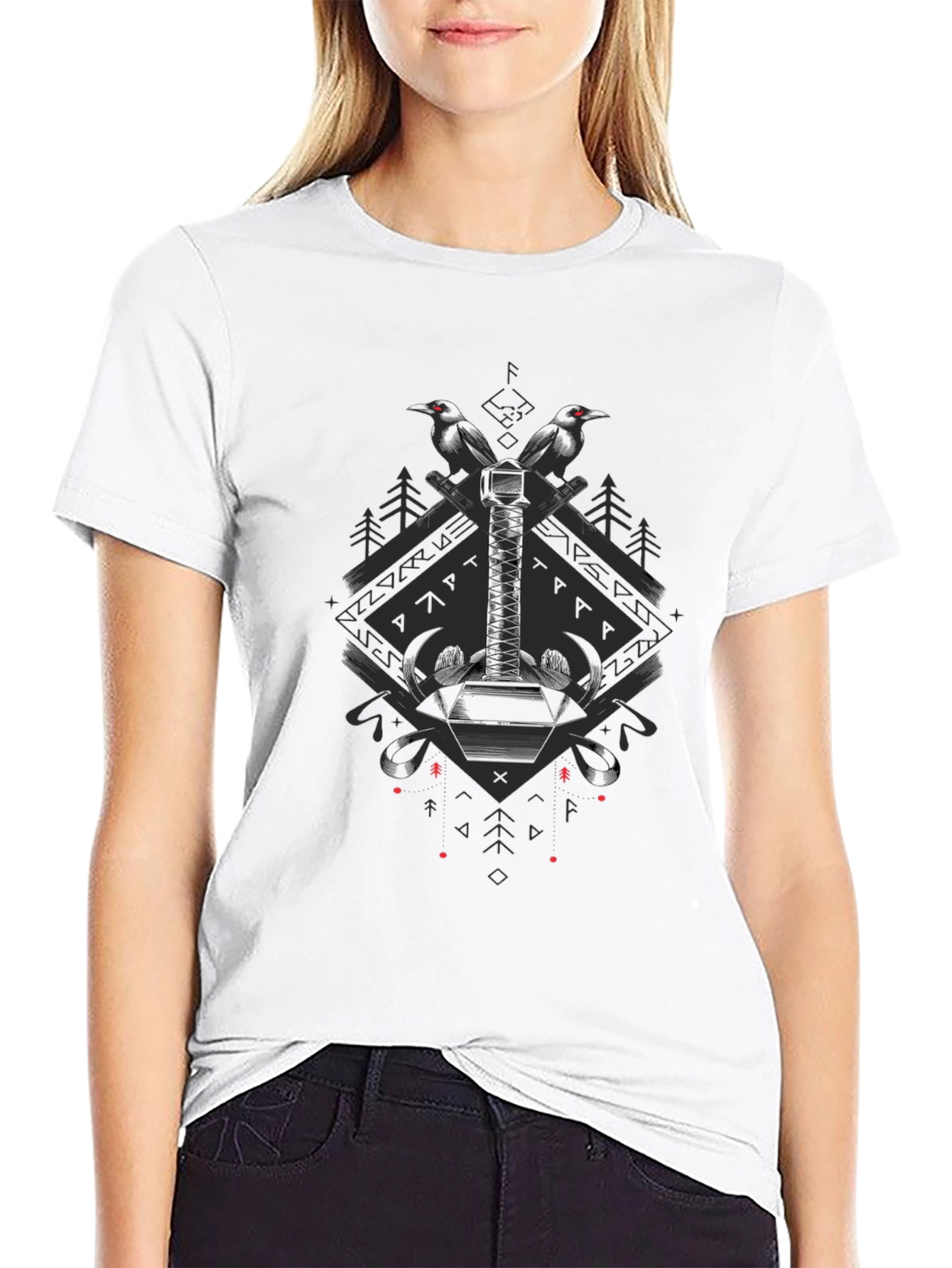 Hammer Graphic Tee - Black Cotton Blend