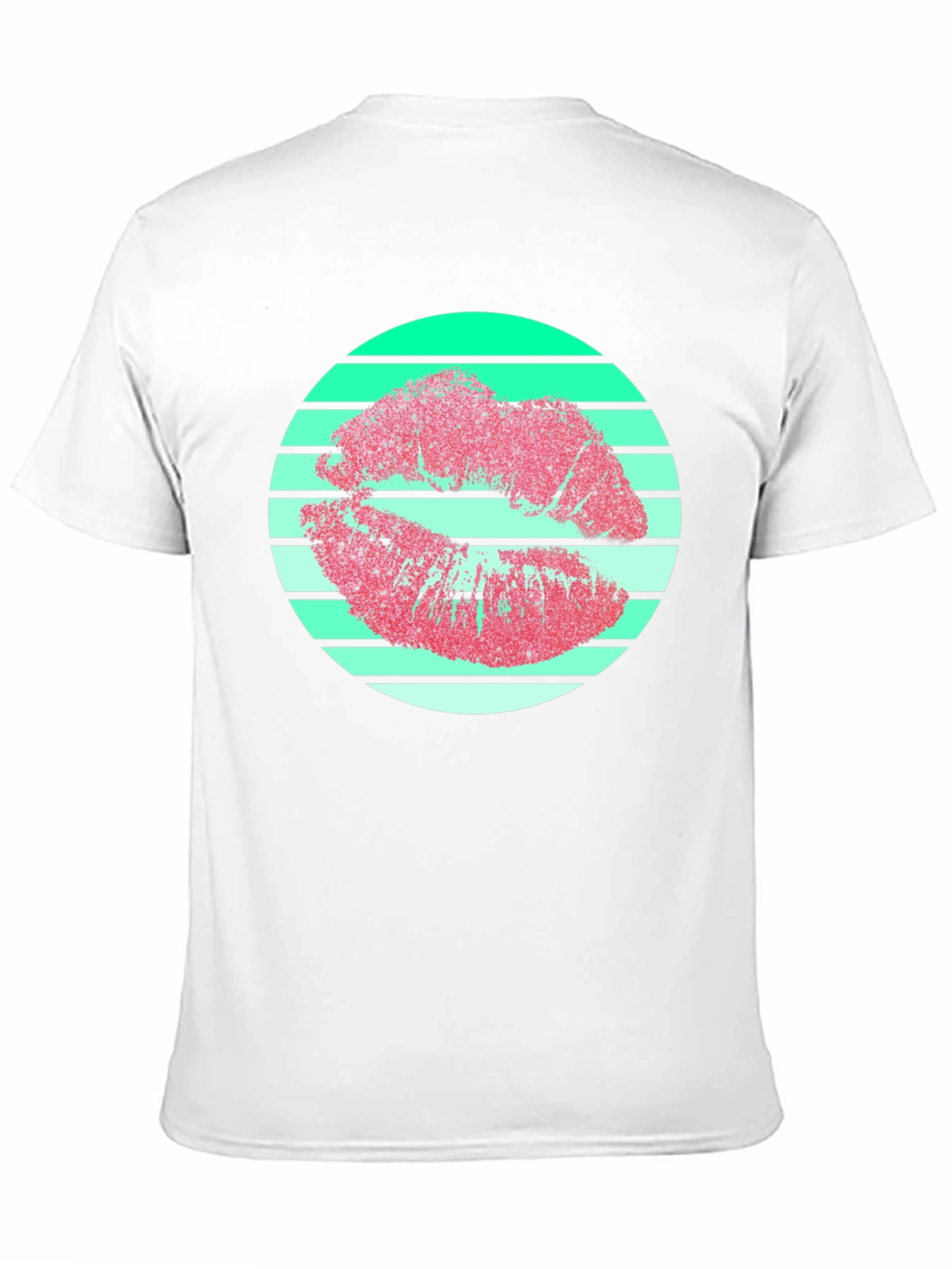 Retro Lips Graphic Tee - Black Cotton Blend