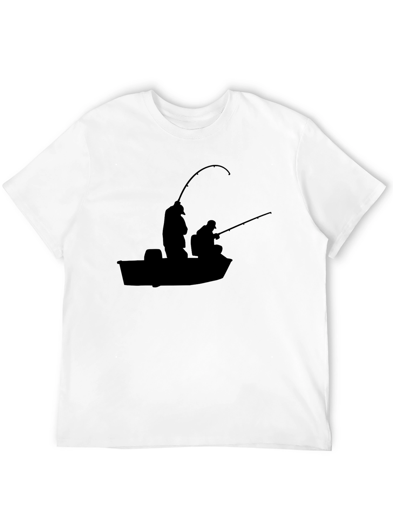 Fishermens Silhouette Black T-Shirt