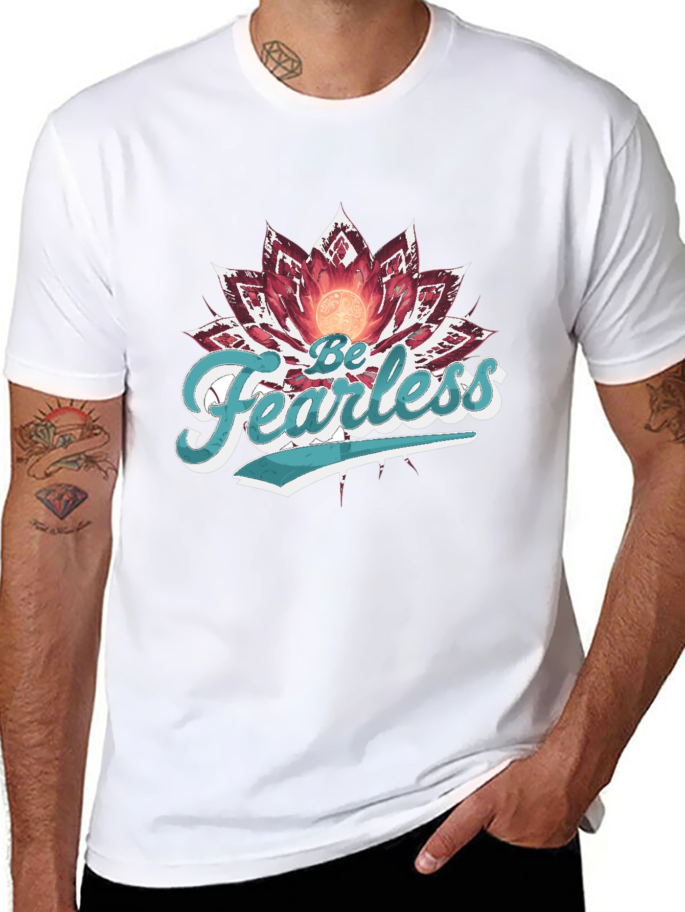 Be Fearless Lotus Graphic T-Shirt