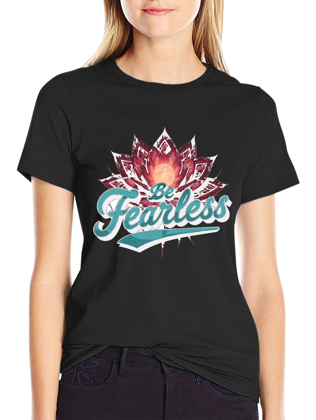 Be Fearless Lotus Graphic T-Shirt