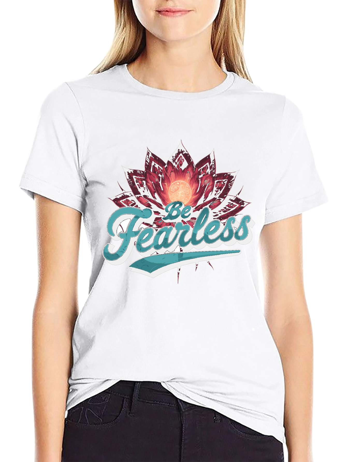Be Fearless Lotus Graphic T-Shirt