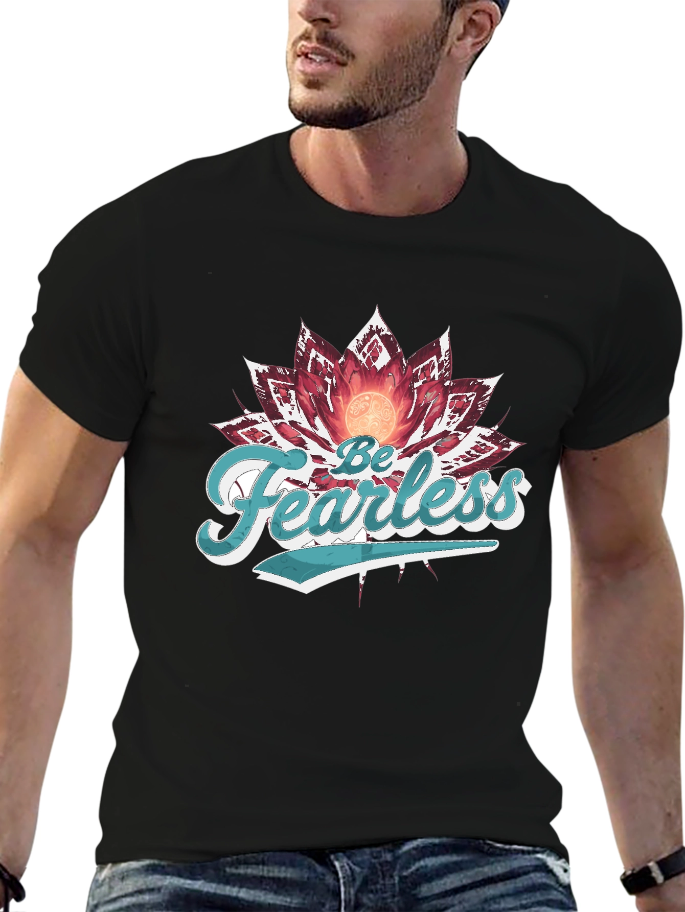 Be Fearless Lotus Graphic T-Shirt