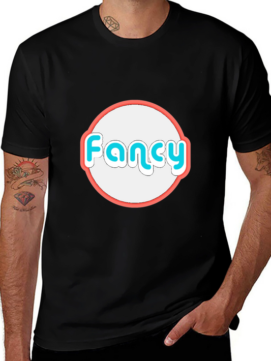 Fancy Graphic Tee - Black Cotton Blend