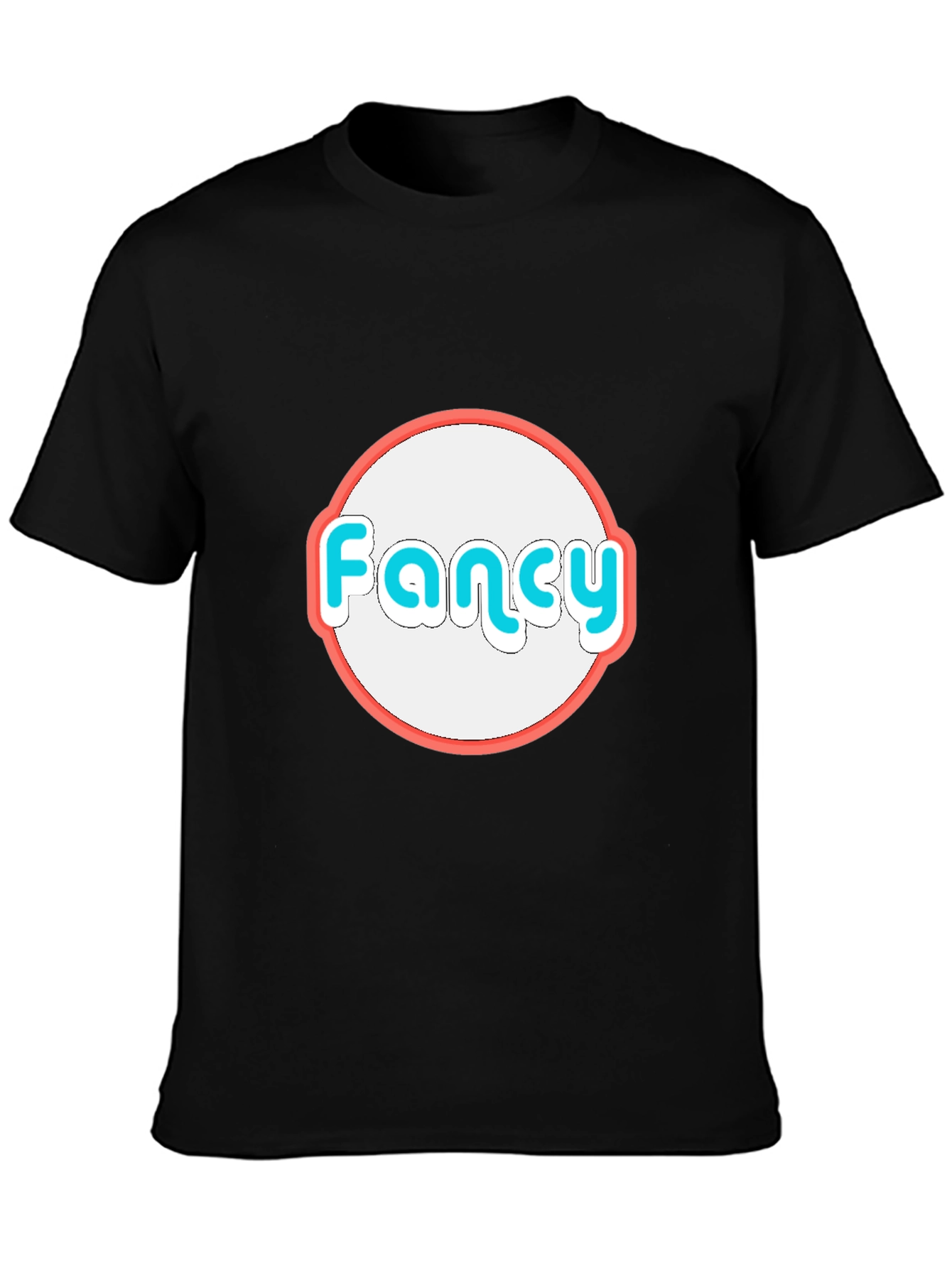 Fancy Graphic Tee - Black Cotton Blend