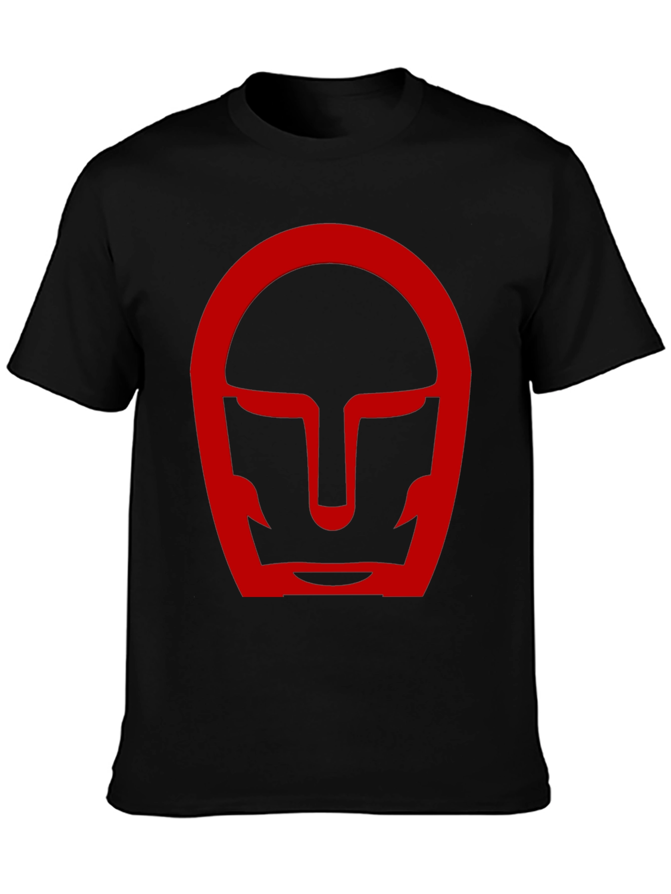 Red Helmet Graphic Black T-Shirt