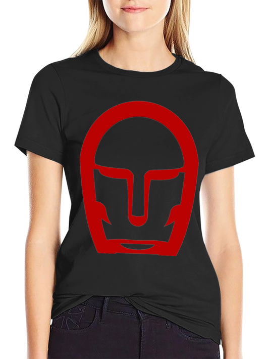 Red Helmet Graphic Black T-Shirt