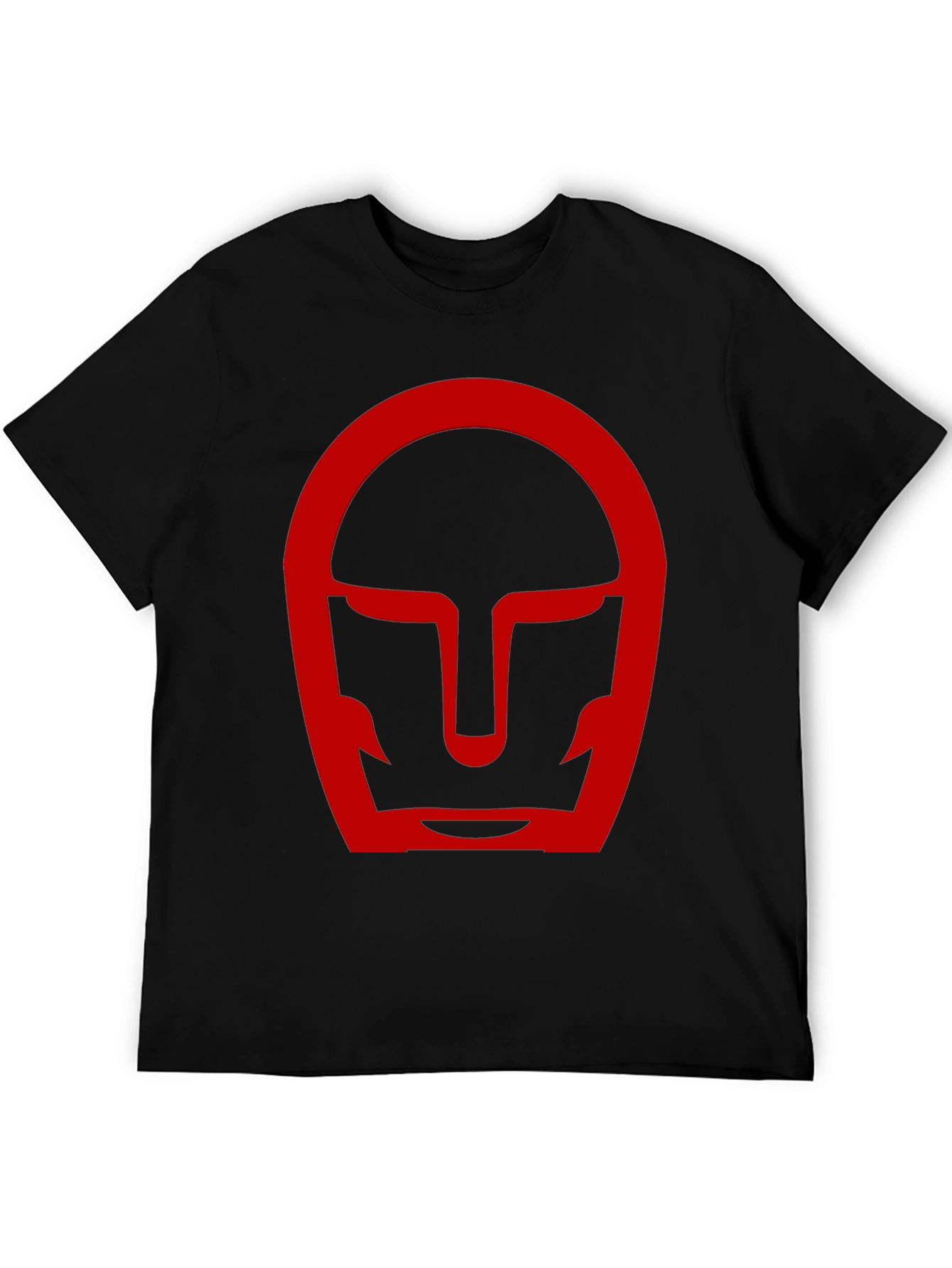 Red Helmet Graphic Black T-Shirt