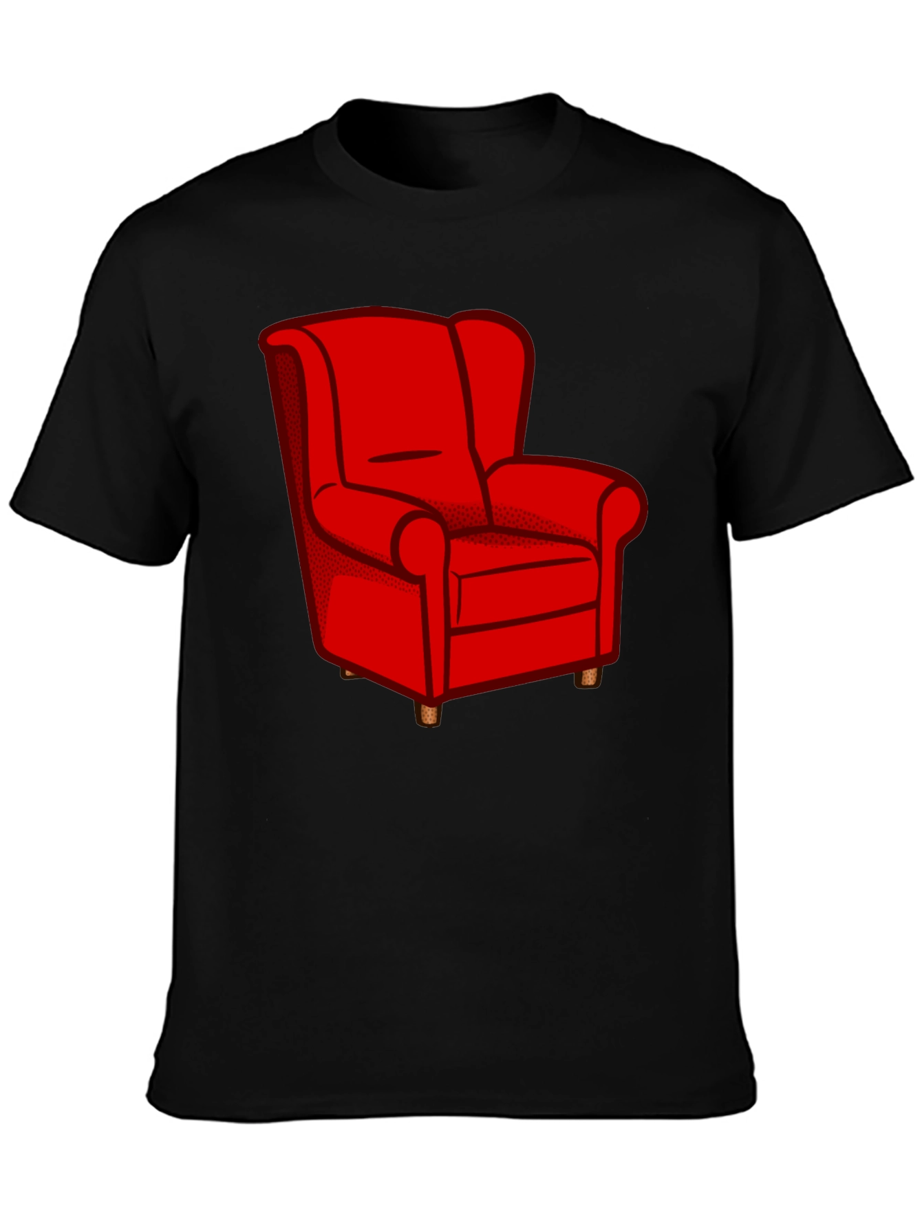 Red Armchair Graphic Tee - Comfortable Style
