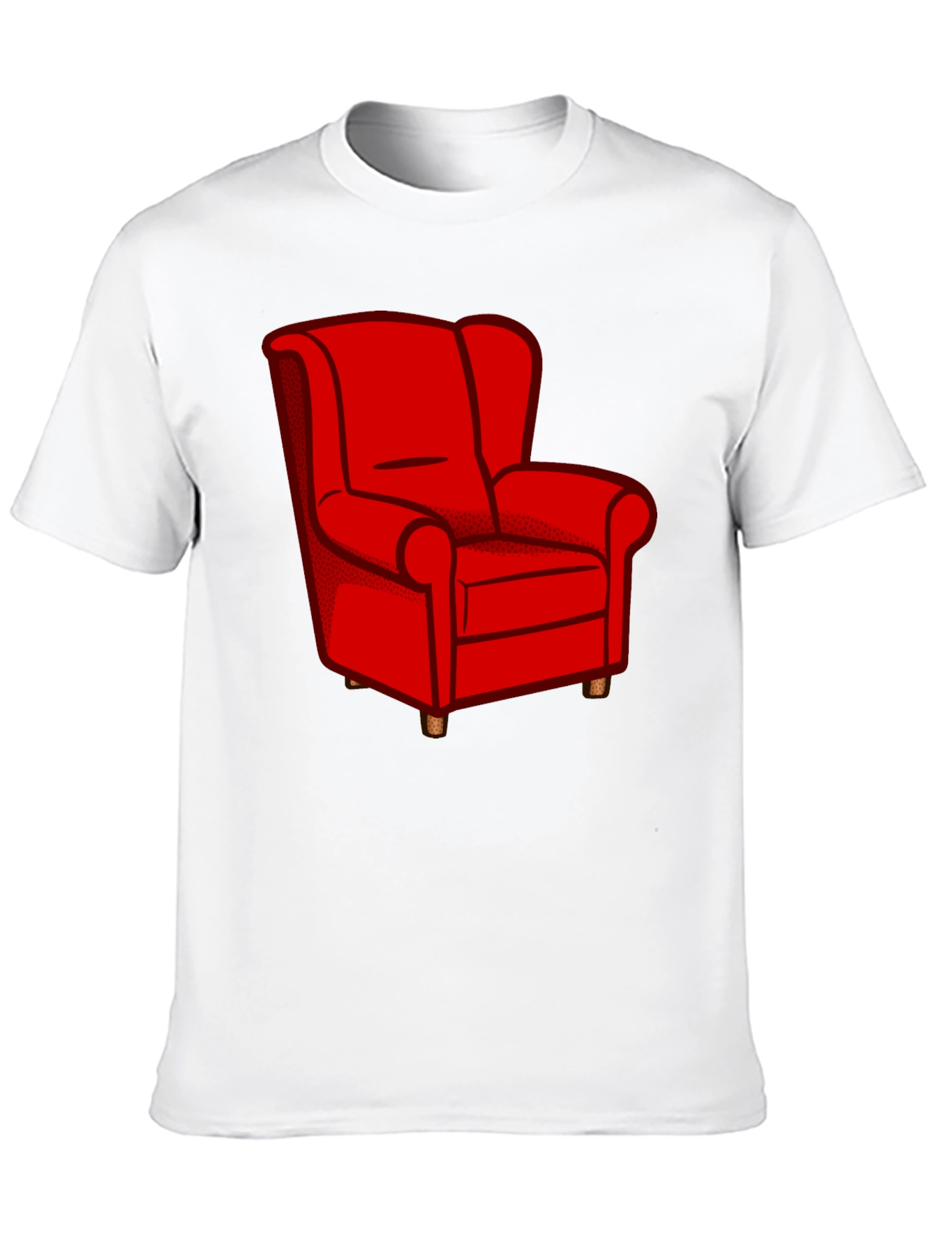 Red Armchair Graphic Tee - Comfortable Style