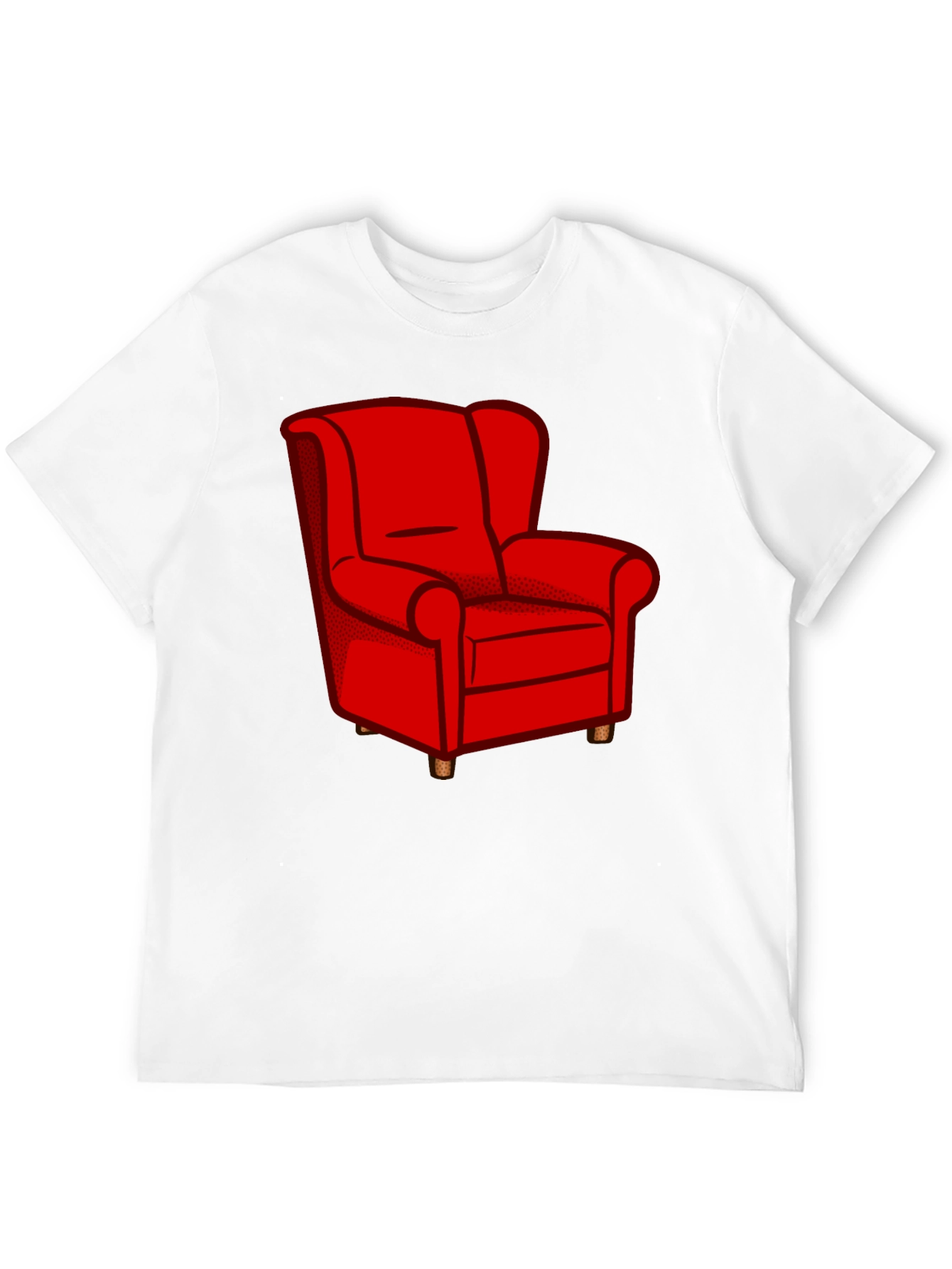 Red Armchair Graphic Tee - Comfortable Style