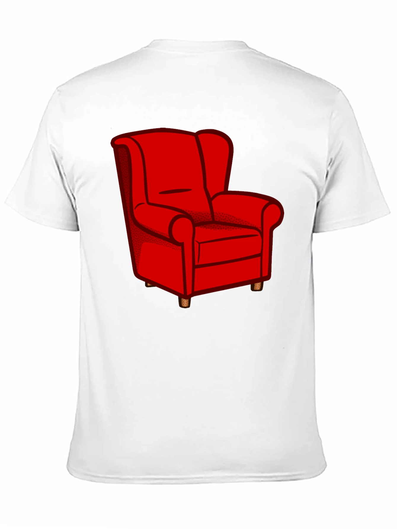 Red Armchair Graphic Tee - Comfortable Style