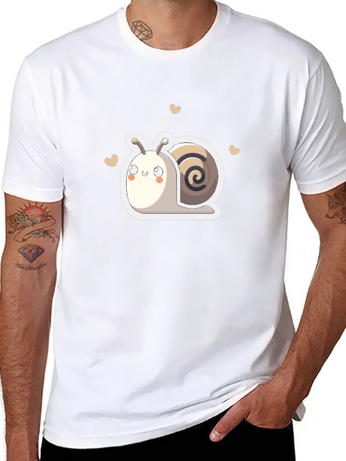 Cute Cartoon Snail Graphic T-Shirt