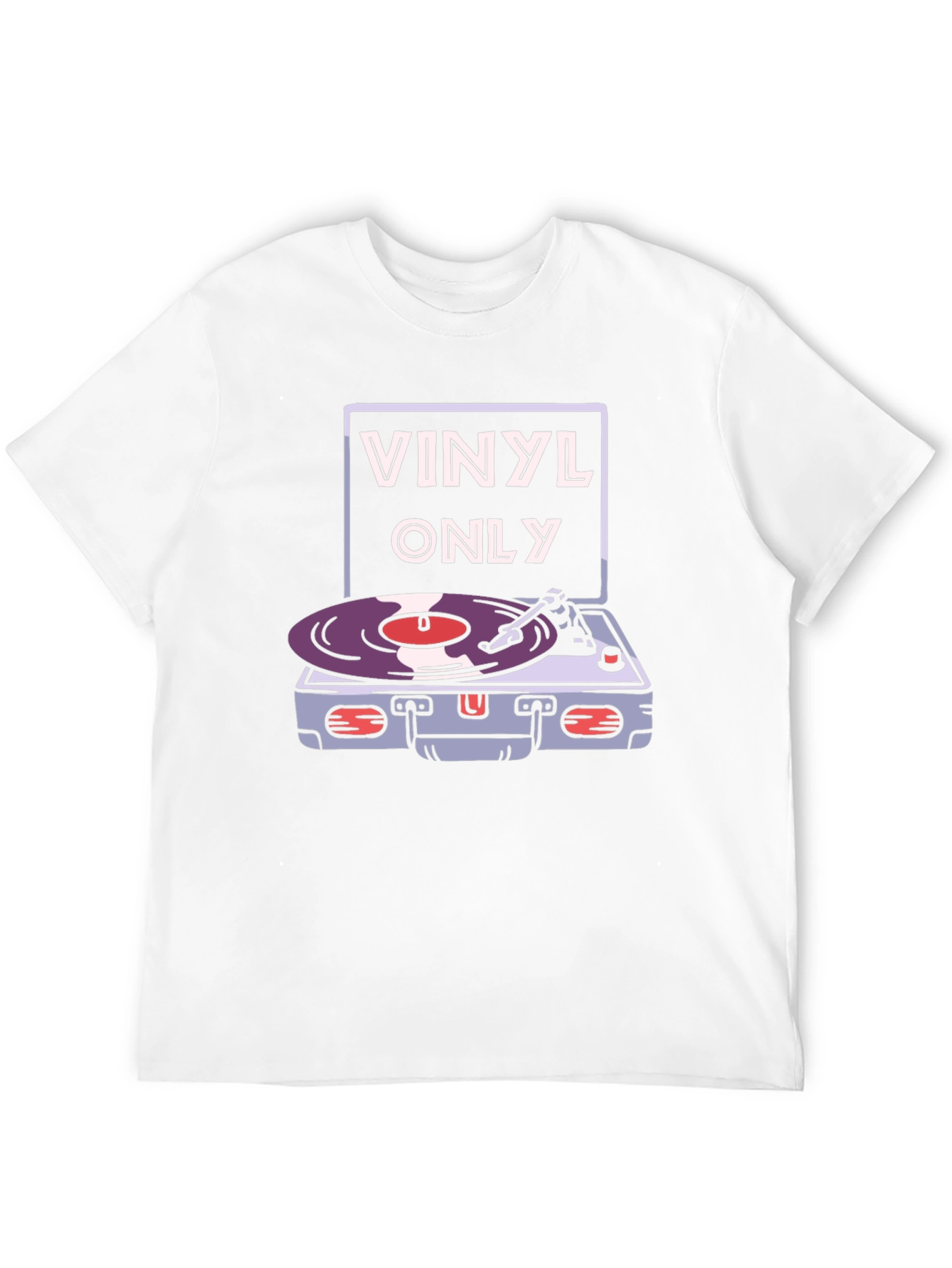 Vinyl Only Graphic Tee - Retro Music Lover T-Shirt