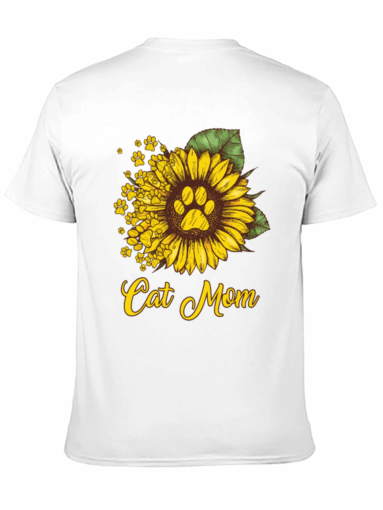 Cat Mom Sunflower Graphic Tee