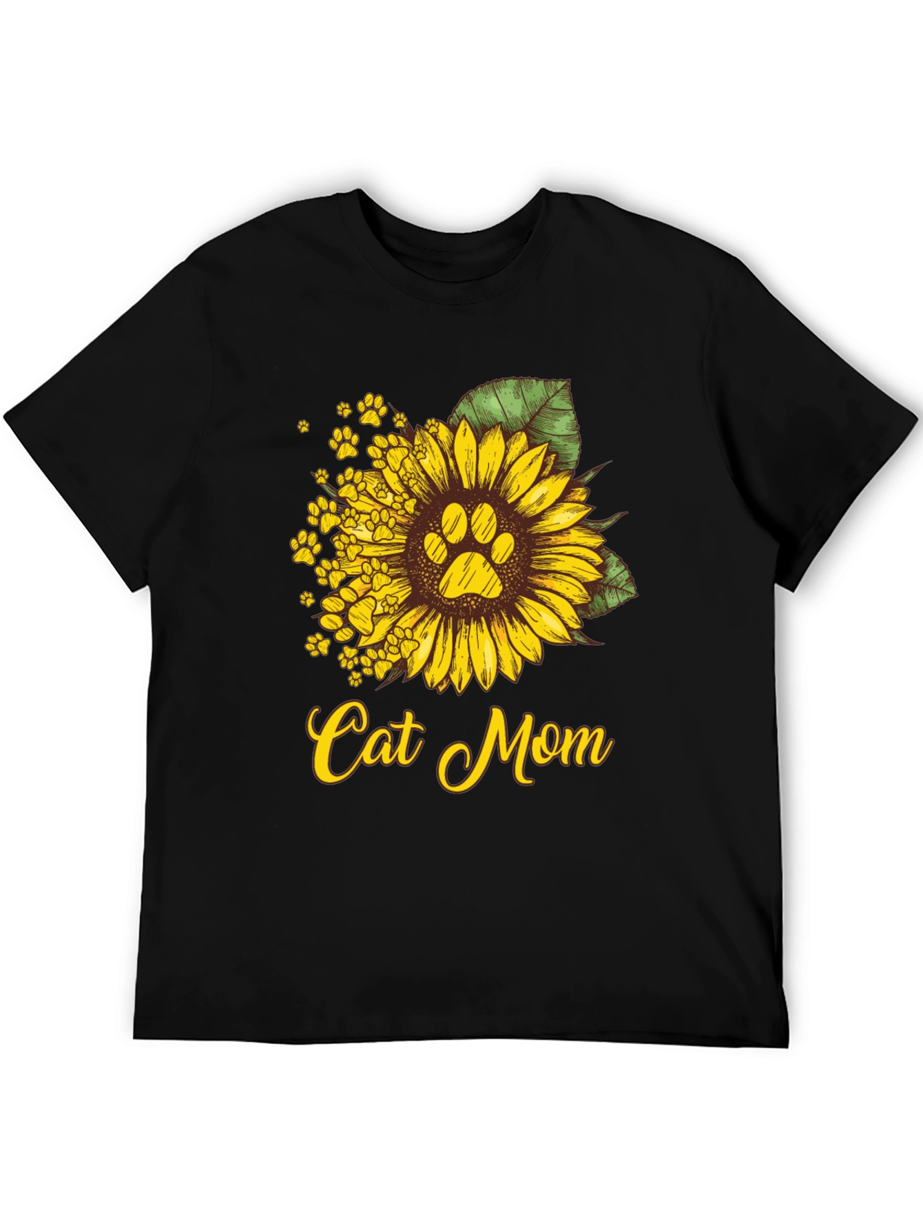 Cat Mom Sunflower Graphic Tee
