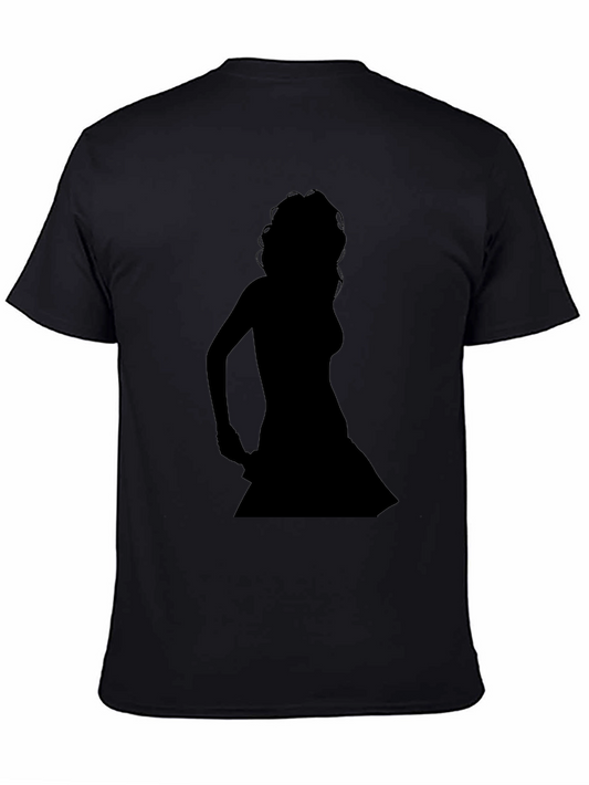Silhouette Dancer Graphic Tee - Black Cotton Blend