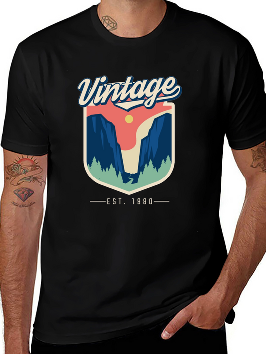 Vintage 1980s Black Graphic T-Shirt