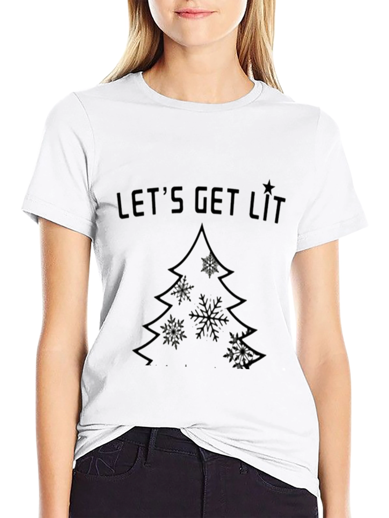 Lets Get Lit Christmas Tree T-Shirt