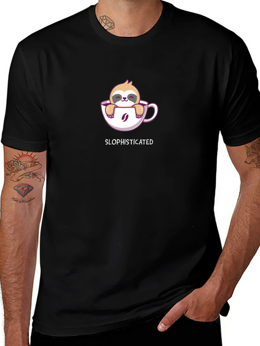Sloth in Coffee Cup T-Shirt - Slophisticated Tee