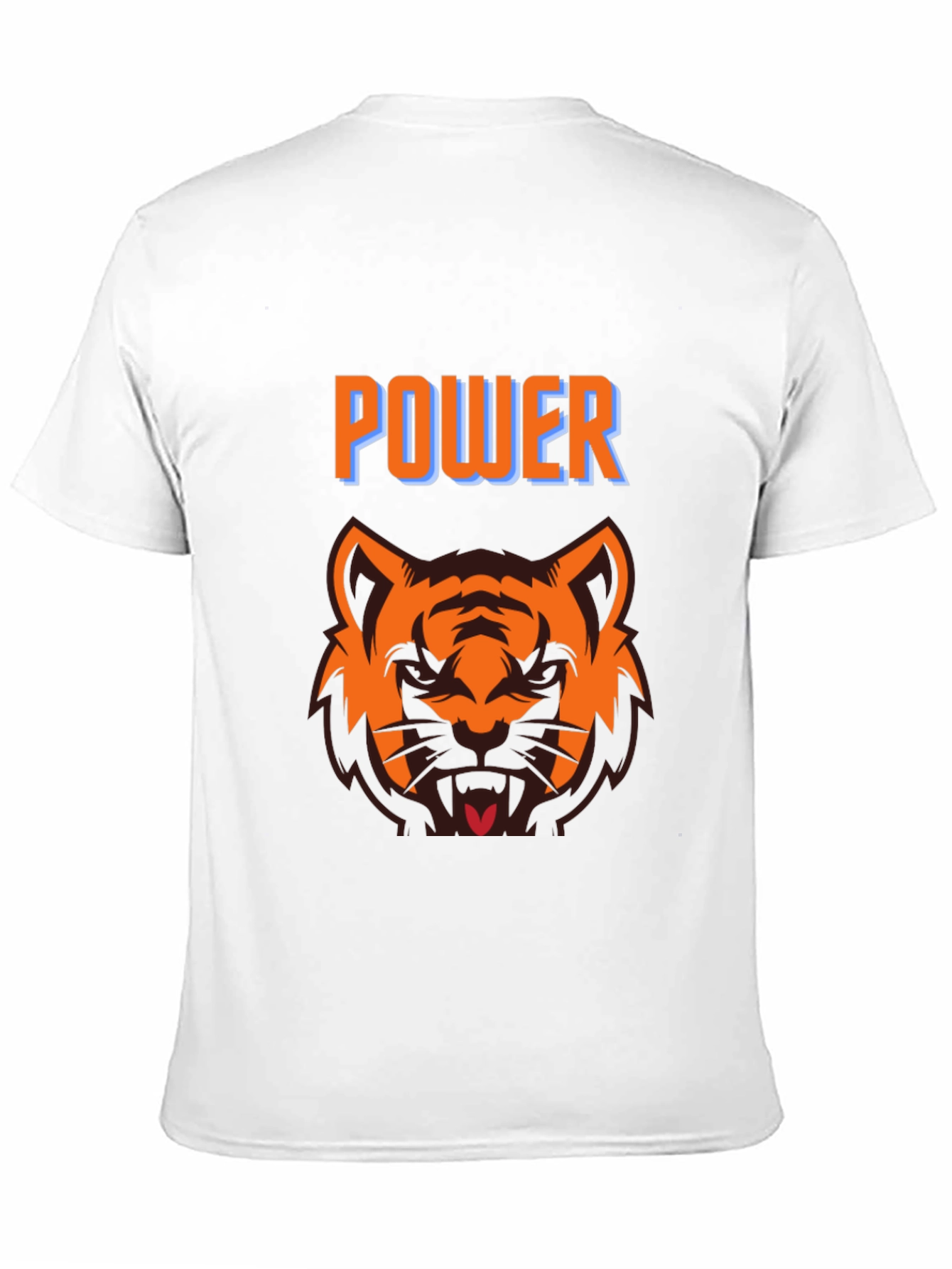 Power Tiger Graphic Tee - Black Crew Neck T-Shirt