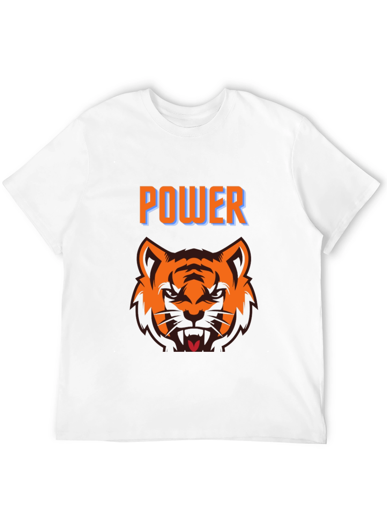 Power Tiger Graphic Tee - Black Crew Neck T-Shirt