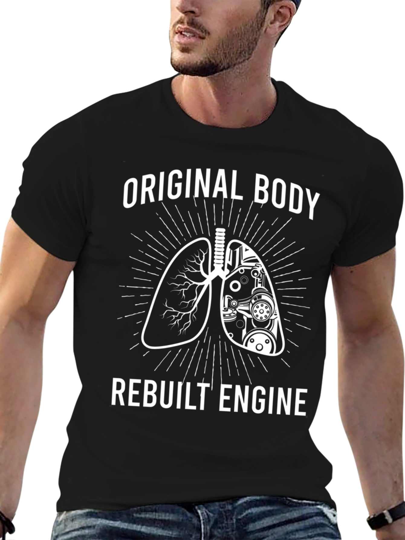Original Body Rebuilt Engine T-Shirt - Black