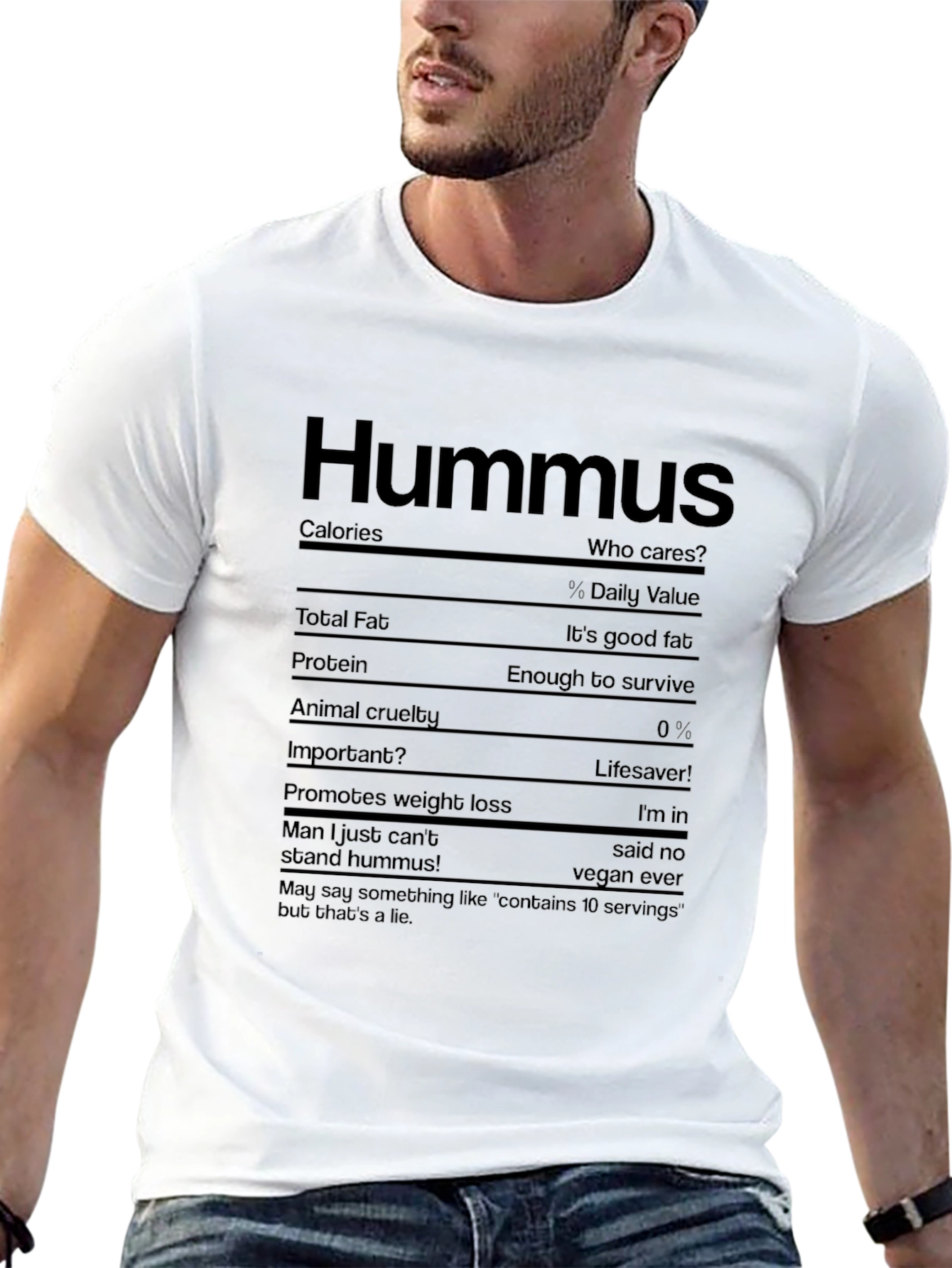 Hummus Nutrition Facts Novelty Graphic T-Shirt