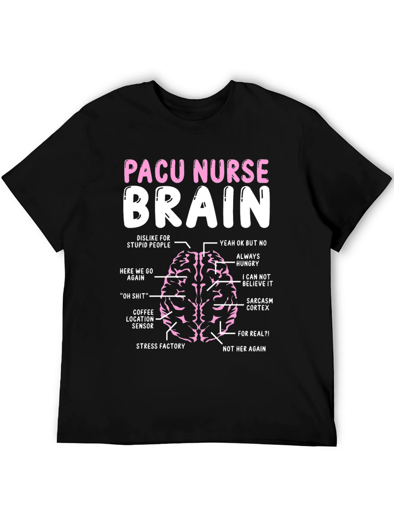PACU Nurse Brain T-Shirt - Funny Nursing Tee