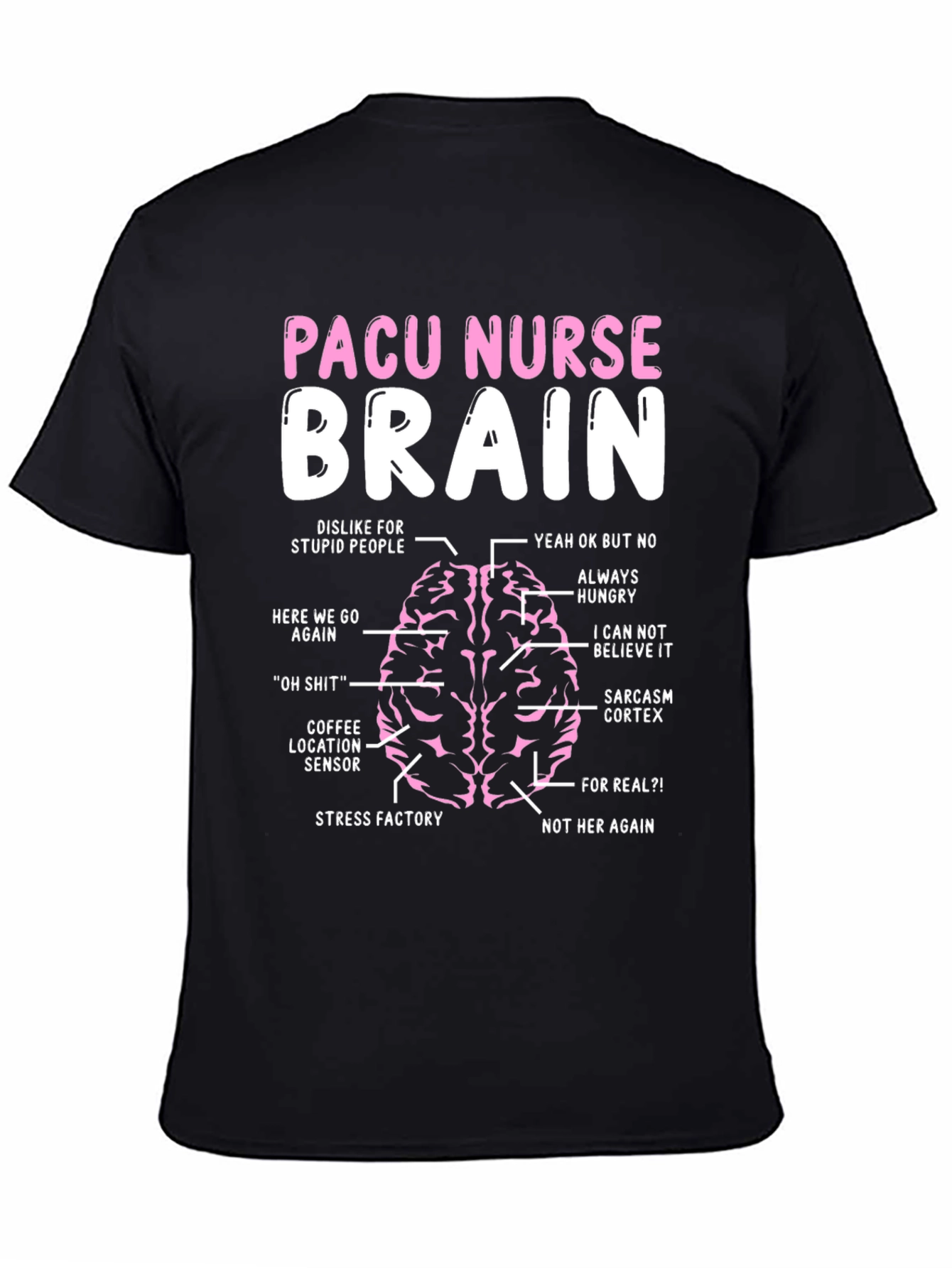 PACU Nurse Brain T-Shirt - Funny Nursing Tee