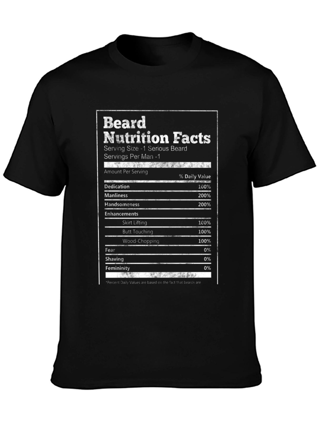 Beard Nutrition Facts T-Shirt