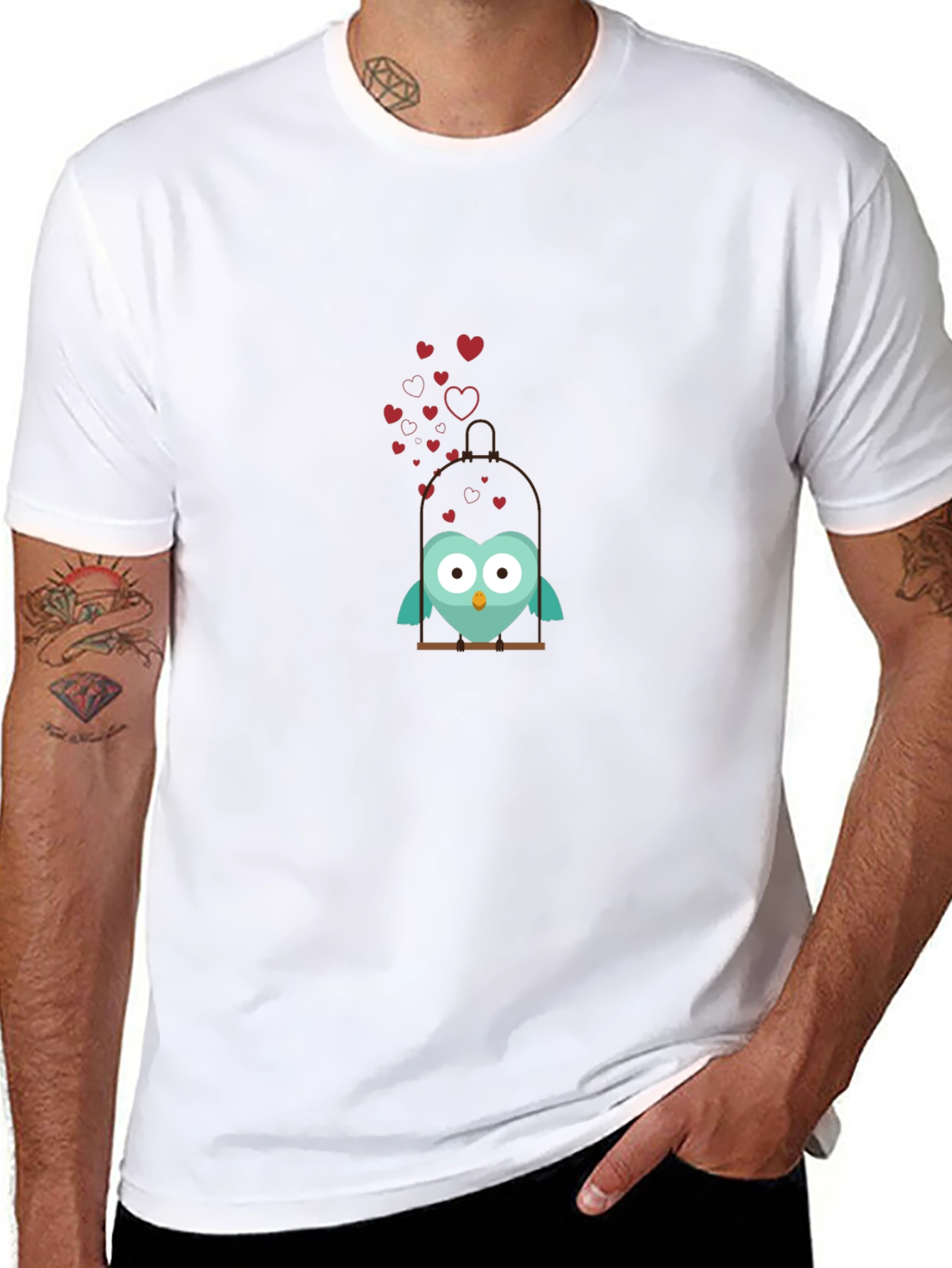 Owl Heart T-Shirt - Valentines Day Gift