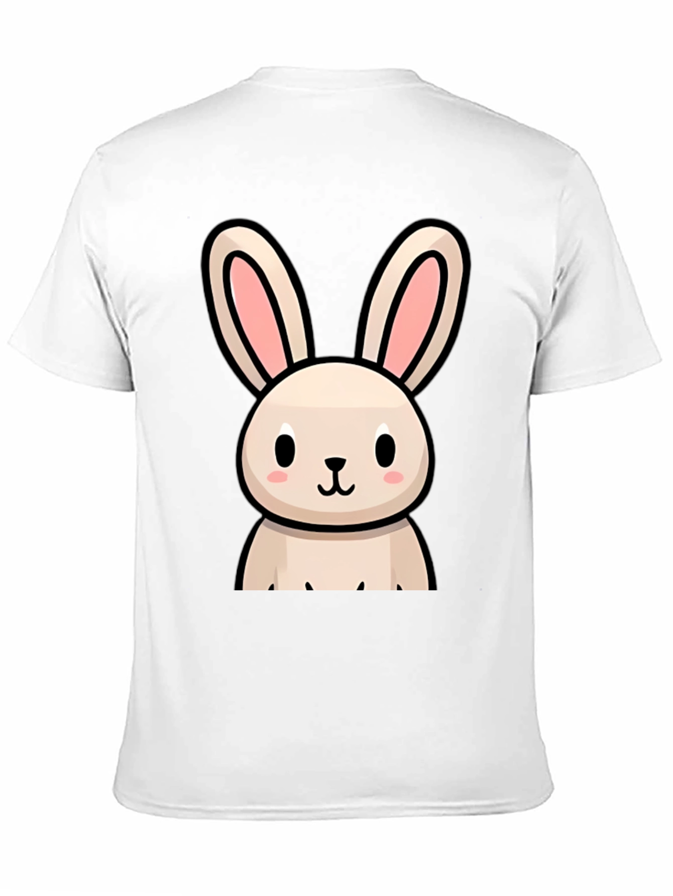 Cute Bunny Graphic Black T-Shirt