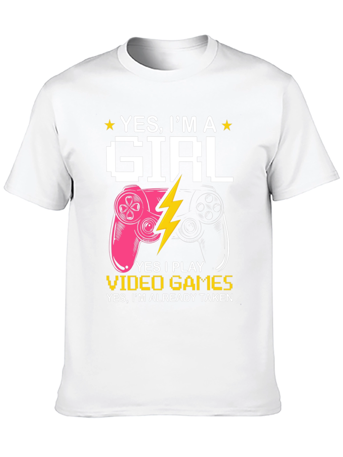 Yes Im A Girl Video Game Graphic T-Shirt