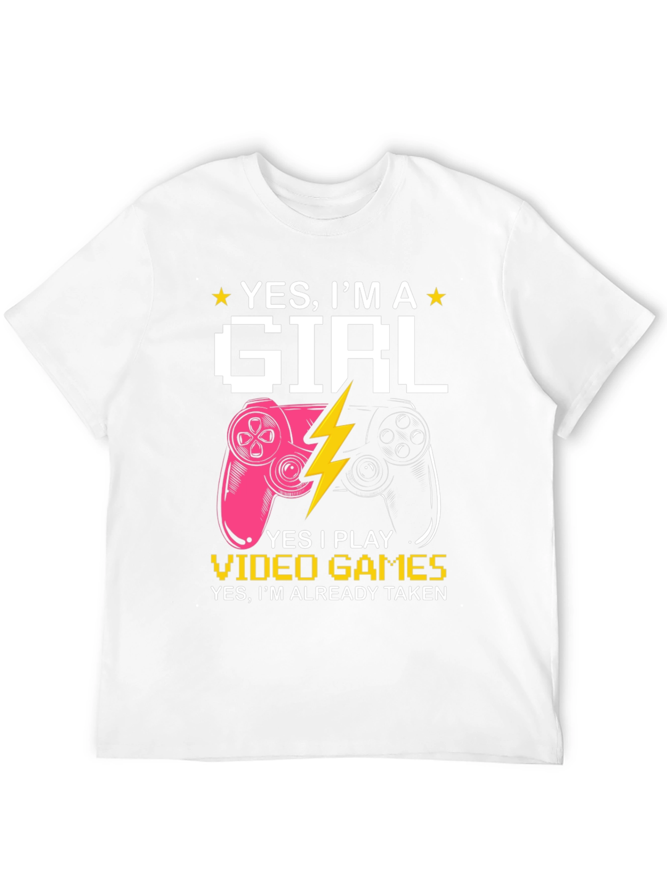 Yes Im A Girl Video Game Graphic T-Shirt