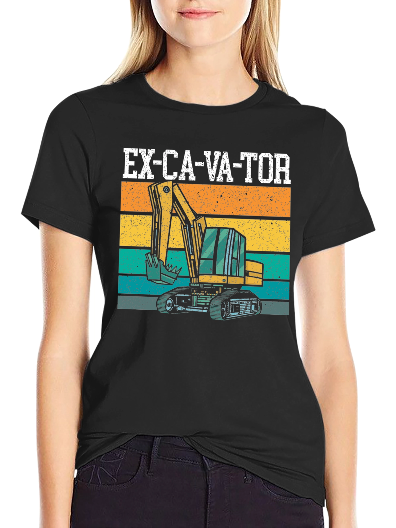 Excavator Graphic Tee - Construction Vehicle T-Shirt