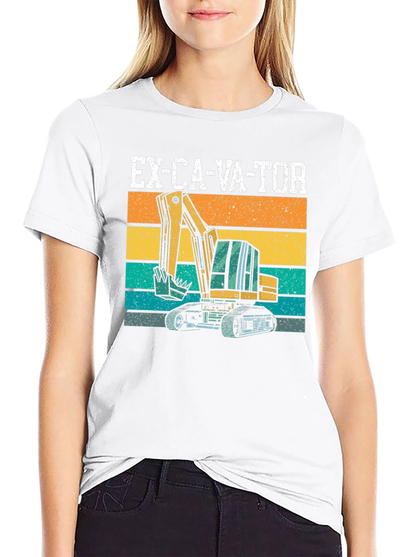 Excavator Graphic Tee - Construction Vehicle T-Shirt