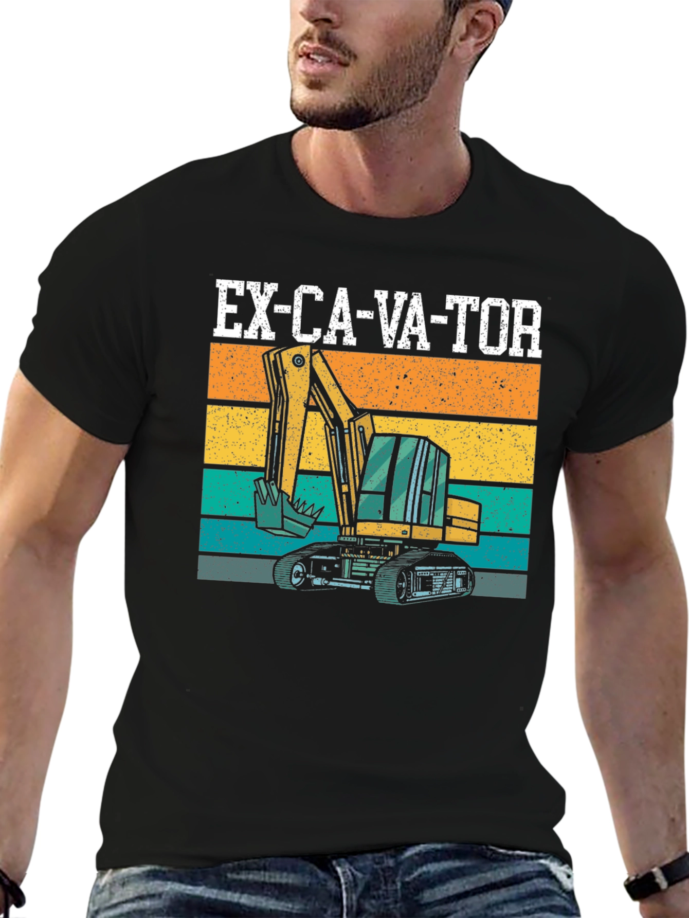 Excavator Graphic Tee - Construction Vehicle T-Shirt