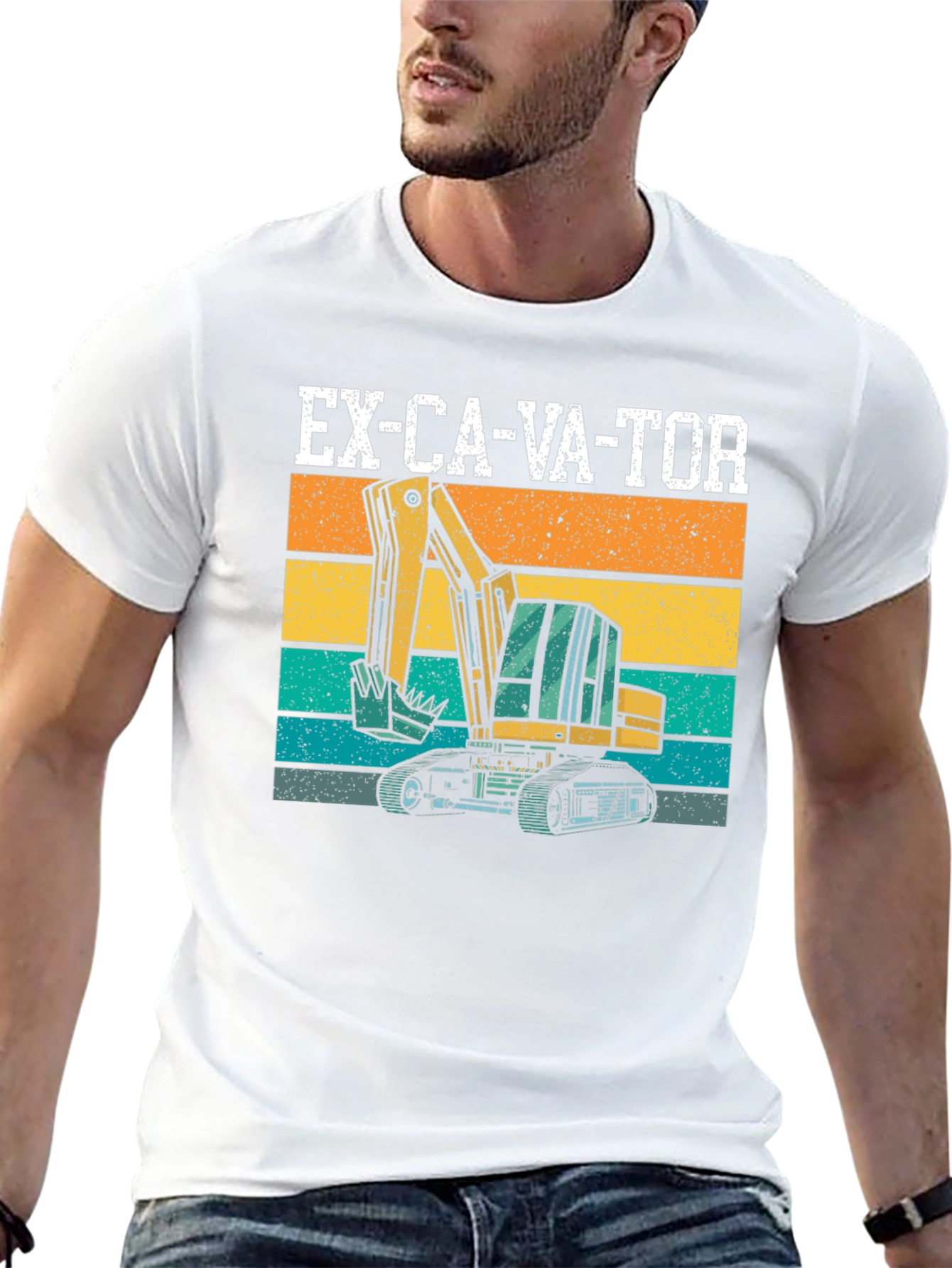 Excavator Graphic Tee - Construction Vehicle T-Shirt