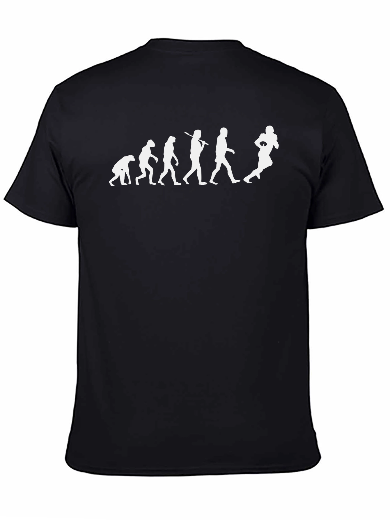Evolution Football T-Shirt - Black Crew Neck
