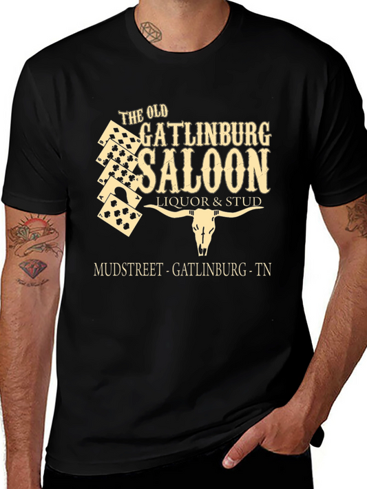 Old Gatlinburg Saloon Black Graphic Tee