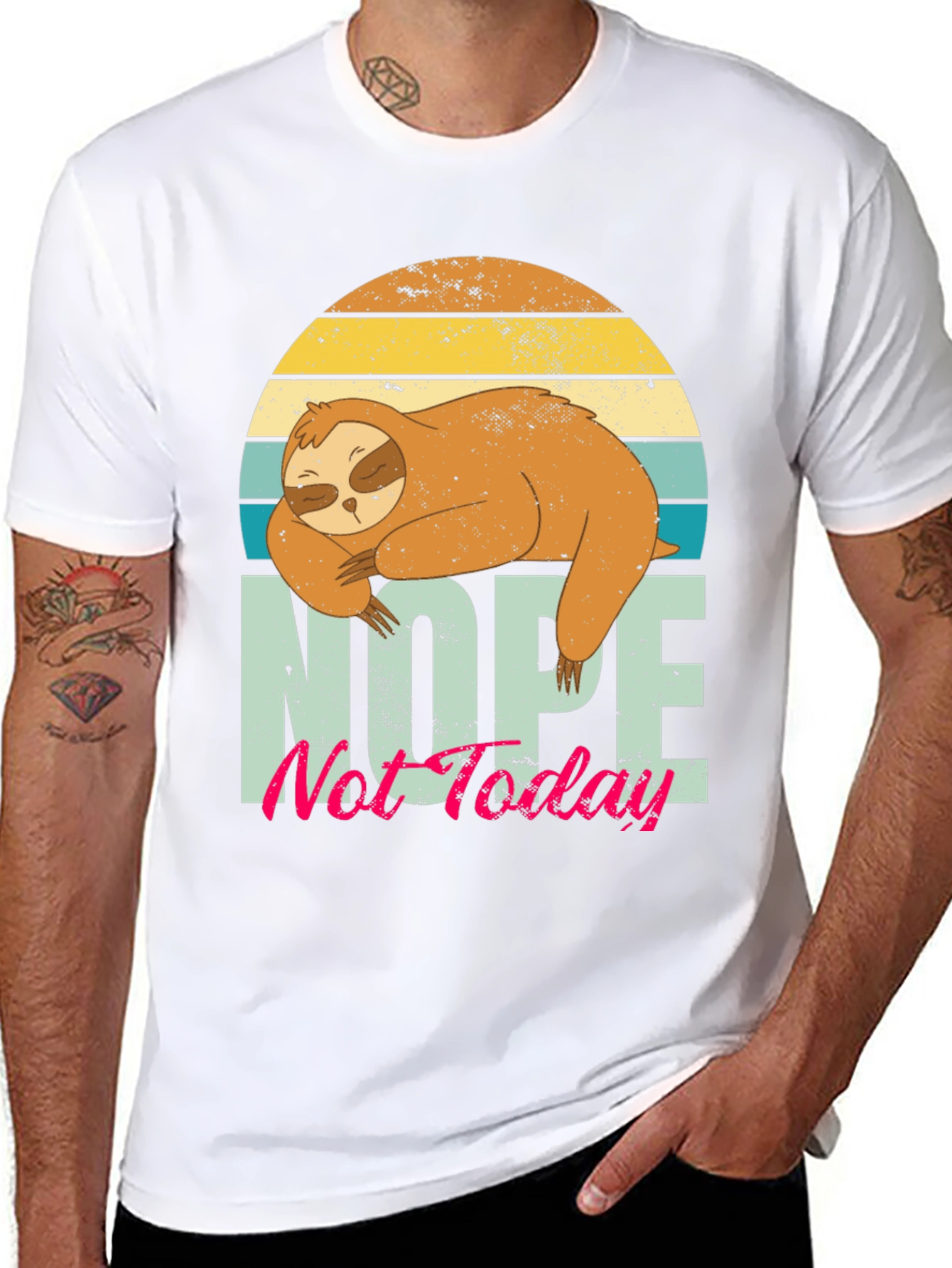 Funny Sloth Graphic T-Shirt - Nope Not Today