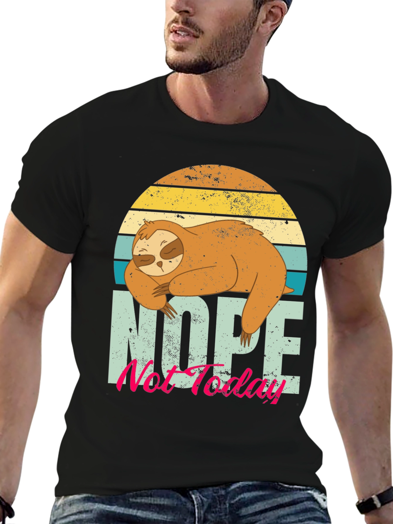 Funny Sloth Graphic T-Shirt - Nope Not Today